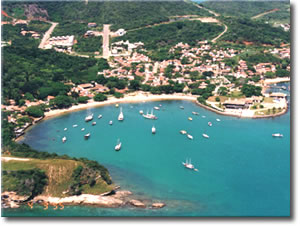 Vu du club nautique depuis la plage Dos Ossos - Bzios - Brsil